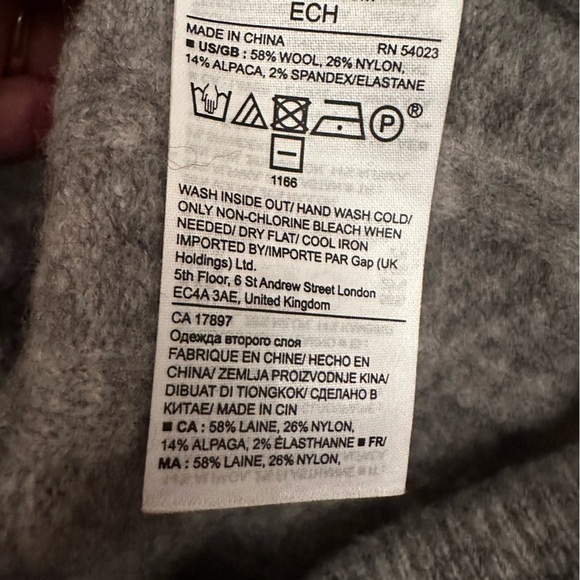 Banana Republic Sweater Womens Sz XS Gray Crew Neck Wool Alpaca blended(n3 - Picture 5 of 9